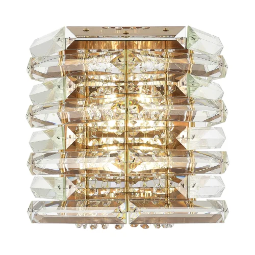 Бра Strozzi SL6137.201.02 ST-Luce прозрачный на 2 лампы, основание медь в стиле современный 