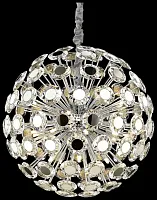 Люстра подвесная Brunella WE109.23.103 Wertmark прозрачная на 23 лампы, основание хром в стиле арт-деко современный 