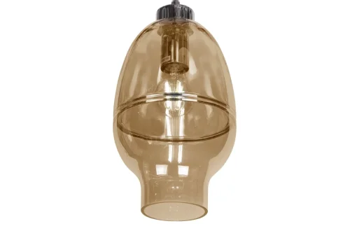 Светильник подвесной Relax AP9037-1 COG iLamp янтарный 1 лампа, основание хром в стиле современный лофт выдувное фото 3