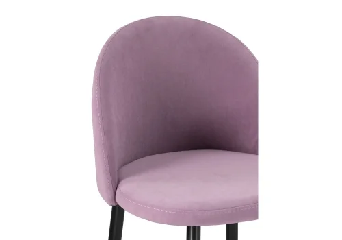 Барный стул Амизуре лавандовый / черный матовый 448660 Woodville, фиолетовый/велюр, ножки/металл/чёрный, размеры - ****480*530 фото 5