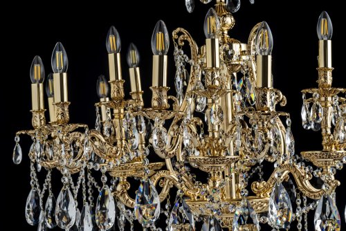 Люстра подвесная Opera E 1.1.18.200 CG Dio D'Arte без плафона на 18 ламп, основание прозрачное золотое в стиле классический фото 3