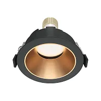 Светильник точечный Share DL051-U-1BMG Maytoni чёрный золотой 1 лампа, основание чёрное в стиле современный хай-тек 
