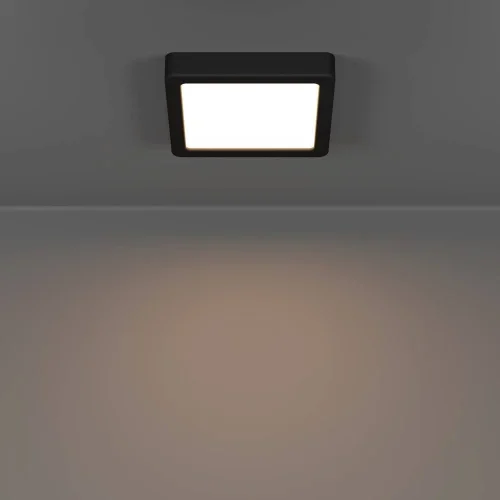 Светильник потолочный LED Fueva 901328 Eglo белый на 1 лампу, основание чёрное в стиле современный квадратный фото 7