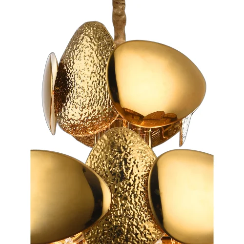 Люстра подвесная VALENCIA 91009/6C GOLD Natali Kovaltseva золотая прозрачная на 6 ламп, основание золотое в стиле арт-деко современный  фото 2
