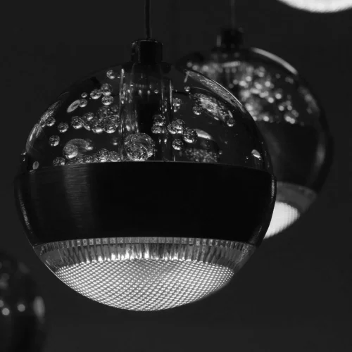 Светильник подвесной LED с пультом Капелия 730010209 MW-Light серебряный 9 ламп, основание серебряное в стиле модерн каскад шар фото 10