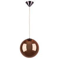 Светильник подвесной LED Sferetta 801012 Lightstar янтарный 1 лампа, основание бордовое коричневое в стиле минимализм 