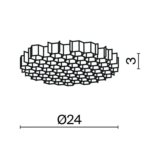 Светофильтр HoneyComb ⌀24мм Focus T HoneyComb-D24 Maytoni на 1 , основание чёрное в стиле фото 3