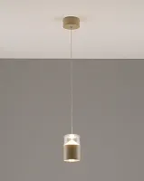 Светильник подвесной LED Rinna V10867-PL Moderli бежевый прозрачный 1 лампа, основание бежевое в стиле современный 