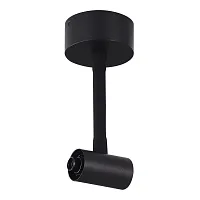 Потолочный токопроводящий соединитель Techno ST1602.419.00 ST-Luce чёрный в стиле хай-тек для светильников серии Techno techno модульная