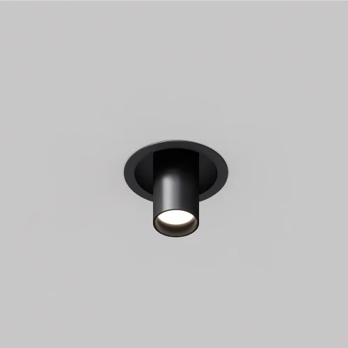 Светильник точечный Focus S C048CL-01-GU10-B Maytoni чёрный 1 лампа, основание чёрное в стиле хай-тек современный трубочки круглый фото 4