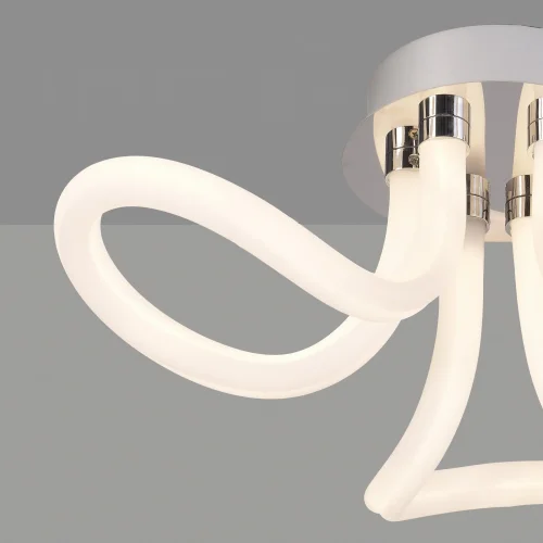 Люстра потолочная LED Line 6616 Mantra белая на 1 лампа, основание никель серое в стиле современный  фото 3