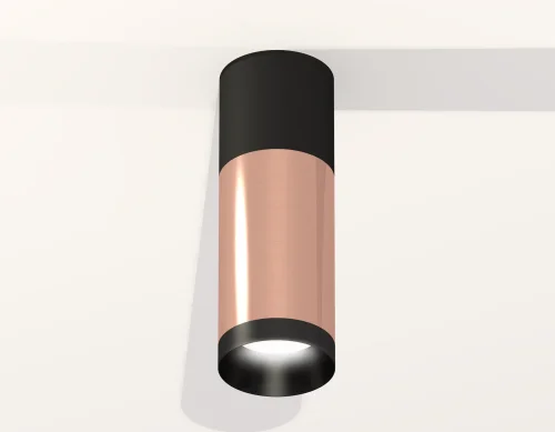 Светильник накладной Techno spot XS6326040 Ambrella light розовый золотой 1 лампа, основание чёрное в стиле современный круглый фото 2