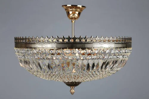Люстра потолочная Syracuse OML-76607-05 Omnilux прозрачная на 5 ламп, основание античное бронза в стиле классический  фото 3