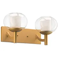 Бра Fiamma 730623 Lightstar прозрачный белый 2 лампы, основание золотое матовое золото в стиле современный арт-деко 