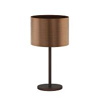 Настольная лампа Saganto 39394 Eglo коричневая 1 лампа, основание коричневое металл в стиле современный 