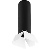 Светильник накладной Rullo R497436 Lightstar чёрный белый 1 лампа, основание чёрное в стиле хай-тек круглый