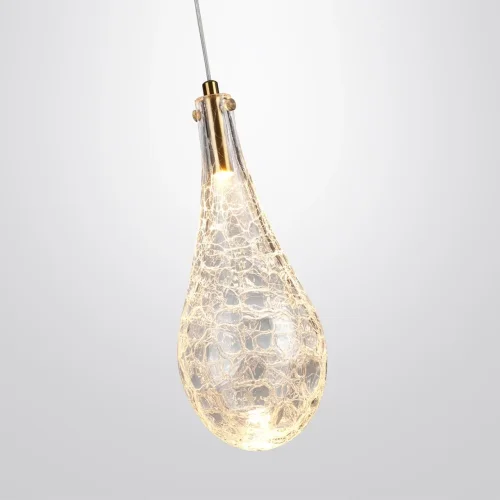 Светильник подвесной Braid 7147/5L Odeon Light прозрачный на 1 лампу, основание бронзовое в стиле классический современный выдувное фото 5
