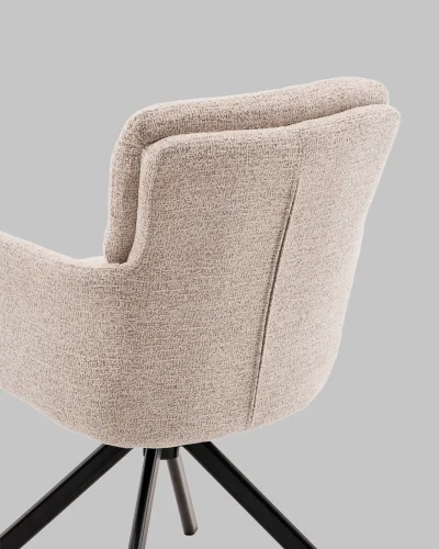 Стул обеденный Rue, светло-серый УТ000041381 Stool Group, серый/рогожка, ножки/металл/чёрный, размеры - *880**** фото 7