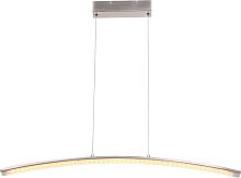 Светильник подвесной LED PUGLIA 67812 Globo белый 1 лампа, основание серебряное в стиле современный линейный
