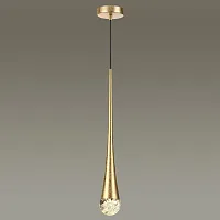 Светильник подвесной LED Gotta 4278/1 Odeon Light золотой 1 лампа, основание золотое в стиле хай-тек 