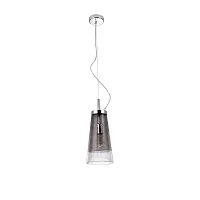 Светильник подвесной Avoria VL5212P11 Vele Luce серый прозрачный на 1 лампу, основание хром в стиле современный 