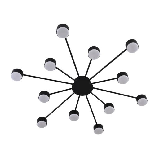 Светильник потолочный Torina 8344/12C Lumion чёрный на 12 ламп, основание чёрное в стиле минимализм фото 4