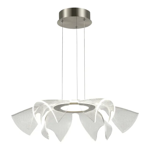 Светильник подвесной LED Fairy SL6235.103.20 ST-Luce прозрачный на 1 лампу, основание никель в стиле современный флористика 