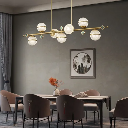 Светильник подвесной LUARA LONG L122 220415-23 ImperiumLoft прозрачный на 7 ламп, основание латунь в стиле современный фото 6 Светильник подвесной LUARA LONG L122 220415-23 ImperiumLoft прозрачный на 7 ламп, основание латунь в стиле современный фото 6