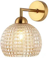 Бра Frency 2118/03/01W Stilfort прозрачный 1 лампа, основание золотое в стиле модерн 