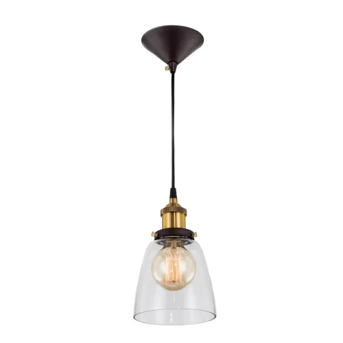 Светильник Эдисон подвесной CL450103 Citilux прозрачный 1 лампа, основание коричневое бронзовое в стиле лофт  фото 4