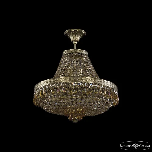 Люстра подвесная 19271/H1/45IV G R777 Bohemia Ivele Crystal золотая янтарная на 8 ламп, основание золотое в стиле классический sp