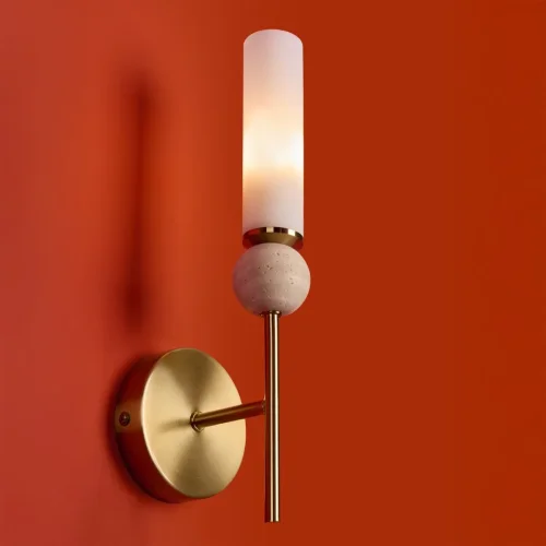 Бра Sunspot FR5482WL-01BS Freya белый на 1 лампу, основание латунь в стиле современный фото 12 Бра Sunspot FR5482WL-01BS Freya белый на 1 лампу, основание латунь в стиле современный фото 12