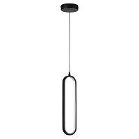 Светильник подвесной LED Saturno 749007 Lightstar чёрный на 1 лампу, основание чёрное в стиле современный хай-тек минимализм 