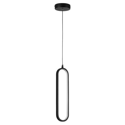 Светильник подвесной LED Saturno 749007 Lightstar чёрный на 1 лампу, основание чёрное в стиле современный хай-тек минимализм 