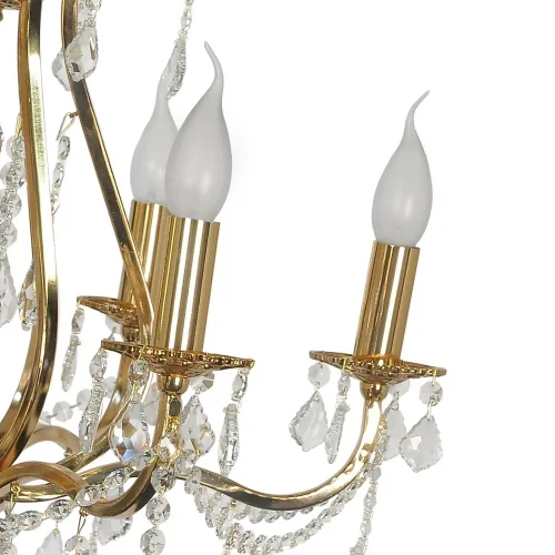 Люстра хрустальная подвесная Ercolano E 1.1.6.602 G Arti Lampadari без плафона на 7 ламп, основание золотое в стиле классический  фото 4