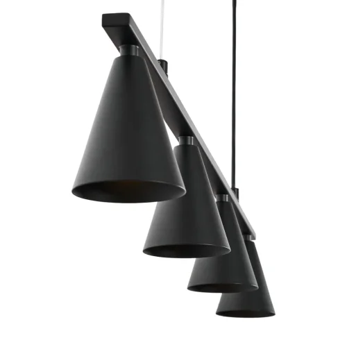 Светильник подвесной Milla MR1001-4P MyFar чёрный 4 лампы, основание чёрное в стиле лофт современный  фото 4