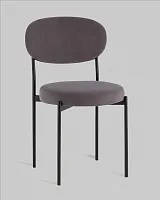 Стул Бриф DD велюр тёмно-серый УТ000041412 Stool Group, серый/велюр, ножки/металл/чёрный, размеры - *****