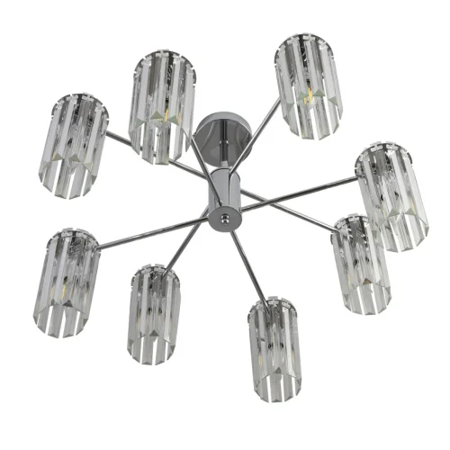 Люстра потолочная хрустальная Favla 8348/8C Lumion прозрачная на 8 ламп, основание хром в стиле классический фото 3 Люстра потолочная хрустальная Favla 8348/8C Lumion прозрачная на 8 ламп, основание хром в стиле классический фото 3