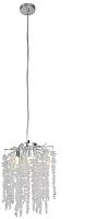 Светильник подвесной Paulina APL.848.13.04 Aployt прозрачная на 4 лампы, основание хром в стиле современный флористика ветви