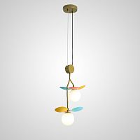 Светильник подвесной MATISSE DUO Multicolor 208698-23 ImperiumLoft разноцветный 1 лампа, основание латунь в стиле современный 