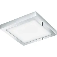 Светильник потолочный LED FUEVA 1 96247 Eglo белый на 1 лампу, основание хром серое в стиле минимализм современный квадраты