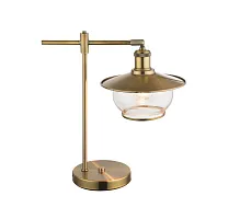 Настольная лампа NEVIS 69030T Globo прозрачная 1 лампа, основание античное бронза металл в стиле кантри 