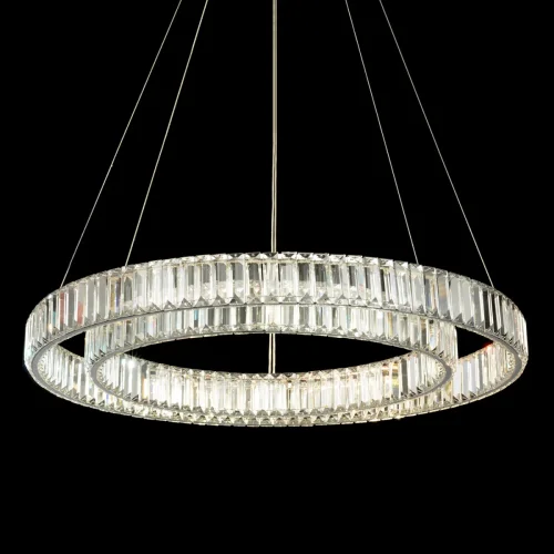 Люстра подвесная LED с пультом Чезаре CL338281 Citilux прозрачная на 1 лампу, основание хром в стиле современный с пультом кольца фото 5