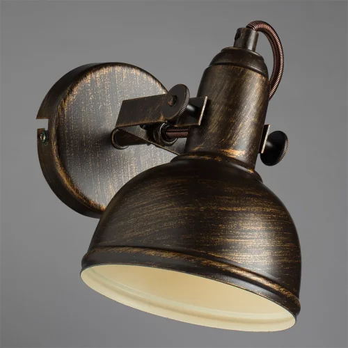 Бра лофт Martin A5213AP-1BR Arte Lamp коричневый на 1 лампа, основание коричневое в стиле лофт  фото 2
