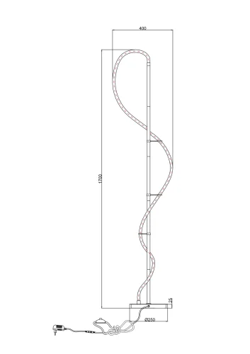 Торшер LED Klimt A2850PN-35PB Arte Lamp  белый 1 лампа, основание медь в стиле хай-тек
 фото 2