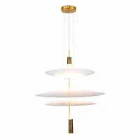 Светильник подвесной LED Isola SL6101.223.01 ST-Luce белый 1 лампа, основание золотое в стиле минимализм современный 
