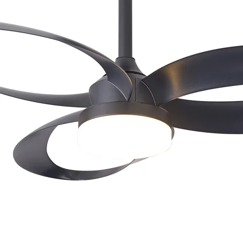 Люстра c вентилятором LED Infinity Fan 8701 Mantra чёрная на 1 лампу, основание чёрное в стиле современный с пультом фото 3