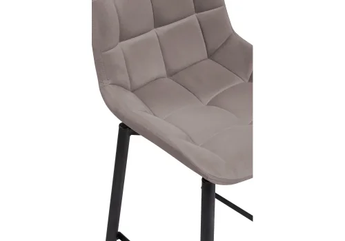 Полубарный стул Алст К крутящийся латте / черный 502283 Woodville, бежевый/велюр, ножки/металл/чёрный, размеры - ****500*580 фото 8