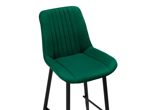 Полубарный стул Седа К зеленый / черный 511172 Woodville, зелёный/велюр, ножки/металл/чёрный, размеры - ****490*570 фото 5