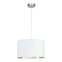 Светильник подвесной Brescia SLE300553-01 Evoluce белый 1 лампа, основание никель в стиле современный 
